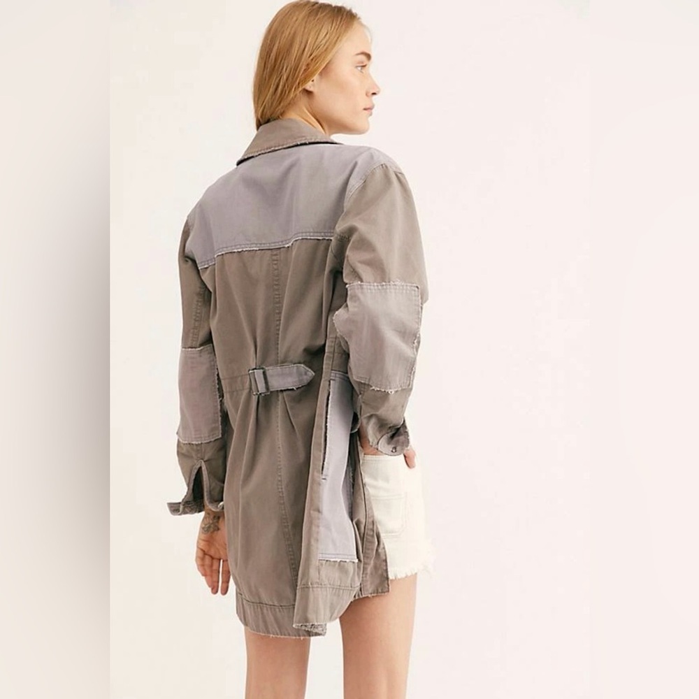 Free People Apollo Cargo Jacket Womens Small Oversized Button Utility Outdoor - Picture 4 of 12